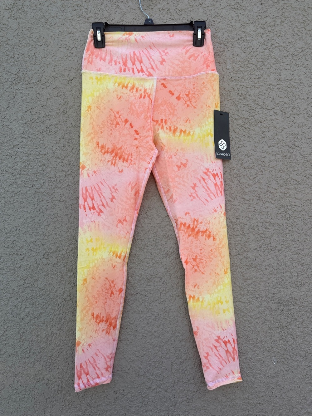 Scorpio Sol Kids Tie-Dye Leggings - Peach, Yellow & Coral